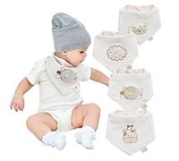 Bavoirs bandana bébé pour garçons et filles de 4 pack-100% coton bavoir bébé bandana bavettes