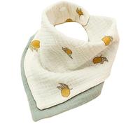 Bavoirs Bandana en coton pour bébé, 4 couches, doux et absorbant, pour la dentition, légers
