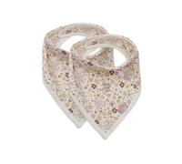 Bavoirs Bandana Jollein - Flower Fairies - Lot de 2-100% Coton - Avec Bouton-Pression - Bavoirs Bébé