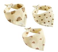 Bavoirs Bébé Bandana, 3 Pièces Bavoirs Bebe Triangle, Bavoirs Bebe Coton, Naissance Bebe Nouveau Né Bandana, Absorbant Respirent, Unisex, Pour Bébé Garçons Filles, multicolore