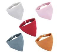 Bavoirs D'alimentation Pour Bébés, Avec Boutons, Serviette En Gaze Douce, Bandana Pour Nourrissons