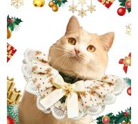 Bavoirs de Noël pour chien,bandanas de Noël pour chien,Bandanas réglables pour chiens Bavoirs pour chiens de Noël - Écharpe respirante en dentelle mignonne pour animaux de compagnie, accessoires réver