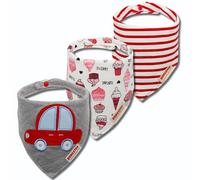 Bavoirs En Coton Biologique Pour Nouveau-Né, Écharpe Pour Bébé, En Mousseline, Pour Garçons Et Filles, Imperméable, 3 Pièces, Hiver