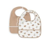 Bavoirs Imperméables Jollein - Miffy and Friends - Lot de 2 - Avec Fermeture Velcro - Bavoirs Bébé - Bavoirs Anti-Bave