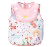 Bavoirs imperméables pour enfants, impression de dessins animés, sans manches, tabliers de dessin, 69HE