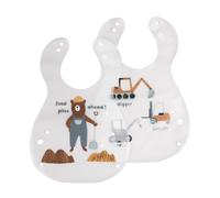 Bavoirs Imprimés (2pcs) En Eva Transparent Marron TU