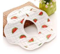 Bavoirs Mignons En Mousseline De Gaze Pour Bébé, Rotation À 360 Degrés, 8 Couches, Bandana Doux Pour Nouveau-Né, Serviette De Salive Pour Bébé