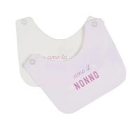 Bavoirs Nanan avec l'inscription « J'aime grand-mère/grand-père »