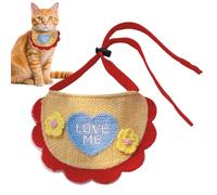 Bavoirs pour chiens - Joli foulard tendance pour chiot de chat tissé à la main, costumes confortables pour animaux de compagnie réglables pour chiens de petite taille