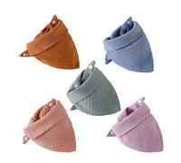 Bavoirs Triangulaires En Mousseline Pour Bébé 5 Pièces/lot Serviette De Salive En Coton Doux Tablier D'alimentation Garçons Et Filles Bandana Vêtements De Rot Bébé Fille