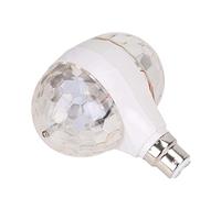 Bavokon 2 Ampoule rotative Couleur RVB - Lumière de scène en Cristal de Couleur Changeante RVB - Disco Bar Stage Club Multi Crystal Color Rotating Lights Bulbs, Magic Ball RGB LED Stage Light