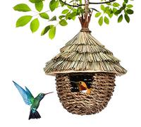 Bavokon 2 Oiseau Hut, Nichoir À Oiseaux, Nid Oiseau Fait À La Main, Nichoir Oiseaux Exterieur A Suspendre, Nid Oiseau Artificiel pour Mandarin Cage Naturel Arbre du Jardin