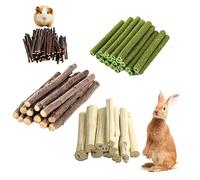 Bavokon Jouets à mâcher pour Hamsters - Ecouter Toy Hay Apple Sticks pour Lapins | Petits Animaux Molar Friandises Jouets pour Lapins Chinchillas Cobaye Hamster Gerbille Lapin