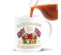 Bavokon Tasse du Roi Charles III | Tasse Commémorative King Charles III 350 ML | Nouveau King to Be Mug pour Le Roi Charles | Le Roi Gran| Tasse Souvenirs du Couronnement du Roi Charles