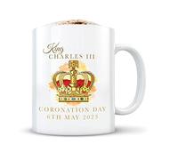 Bavokon Tasse du Roi Charles III | Tasse Commémorative King Charles III 350 ML | Nouveau King to Be Mug pour Le Roi Charles | Le Roi Gran| Tasse Souvenirs du Couronnement du Roi Charles
