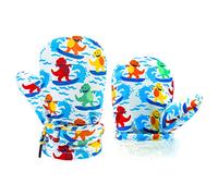 BAVST Moufles d'hiver imperméables doublées de polaire pour bébé, garçons et filles - Gants d'hiver chauds pour la neige et le ski pour enfants de 3M-5T, Bonshommes de neige, 2-4 ans