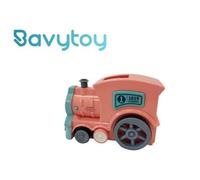 Bavytoy Locomotive éclairée, train domino orange