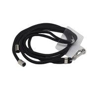 BAWAKO Lot de 2 lanières avec mousqueton, cordon tour de cou pour clés, porte-nom, téléphone portable, appareil photo, porte-clés pour homme et femme, Noir , Lang