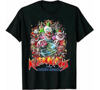 BAWCN Scary Killer Klowns from Outer Space Alien Clown T-Shirt Trend Black S