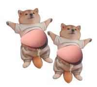 Bawiaueu Autocollants 3D - Stickers Souples en Silicone 3D Ventre de Chien | Décalcomanies pour Gourde et Bouteille d'Eau - pour Journal Carnet Cahier Fournitures Scolaires Valise Ordinateur Portable