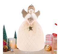 Bawiaueu Décors de Cime d'arbre de Noël, Étoile Ange Décoration D'Intérieur, Ange Mignonne pour Cime de Sapin, pour Décoration de Maison Chambre Salon Bureau École Table Fête Extérieur