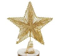 Bawiaueu Étoile Ornement de Cime pour Sapin de Noël, Décoration Scintillante, Cime De Sapin De Noël, pour Décoration Vintage de Table de Ferme Maison Extérieur Intérieur Représentation de la