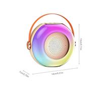 Bawiaueu Machine à Karaoké | Lecteur de Musique avec Deux Microphones | Enceinte Portable Lumineuse | pour Les, Les Fêtes d'anniversaire à la Maison, Les Réunions