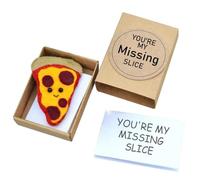 Bawiaueu Mini Pizza Peluche Mignonne Feutrine Petite Décorative Halloween