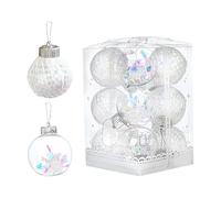 Bawiaueu Ornements de Sapin de Noël - Ornement Suspendu Transparent,Boules de Noël pour Arbre,pour Centre Commercial Chambre Fenêtre Magasin Maison Fête de