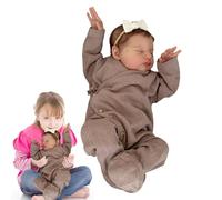 Bawiaueu s Reborn,s Nouveau-nées en Silicone de 19 Pouces pour - Nouveau-né Fille Nouveau-né, Jouet réaliste pour Tout-Petit rené, s renées à Corps Doux pondérées à la Main