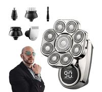 Bawldy Shaver Pro, Bawldy Pro, Palm Shavers for Bald Head, 9d Floating Heads Shaver for Bald Men,6-in-1 Detachable Head Shavers, Ipx7 Waterproof Wet Dry Shaving, Rechargeable Cordless Razor (1PCS)