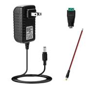 Bawofu Adaptateur AC/DC 6 V 2 A 1,5 A 1 A 0,5 A Adaptateur d'alimentation 6 V Cordon d'alimentation 12 W 100-240 V 50-60 Hz avec prise CC 5,5 x 2,5 mm Compatible 6 V 200 mA 300 mA 500 mA 800 mA et
