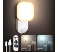 Bawoo Applique Murale Avec Détecteur De Mouvement, Rechargeable Lampe Murale Sans Fil, Trois Modes D'éclairage,Installation Magnétique Sans Perçage, 4000 MAh Pour Salle De Cave/Couloir/Escaliers