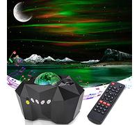 Bawoo Projecteur Ciel Etoile Lampe projecteur étoilé Aurore Boréale LED Veilleuse Enfant 48 Effets Éclairage avec Musique Bluetooth Télécommande pour Adultes Décoration Noël Fête