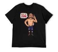 BAWUN LINGZHI Mens V-Neck Iron Sheik Respect The Legend Shirt