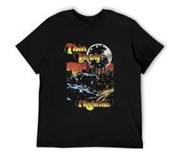 BAWUN Thin- Lizzy 'Nightlife Colour' Black T-Shirt Funny Black Vintage Gift Men Women