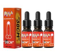 BAWUTZ 10 ml d'huile d'agrandissement du pénis, huile de massage pour hommes pour le sexe, agrandissement du pénis extra fort, les hommes améliorent l'érection et retardent l'éjaculation (3PC)