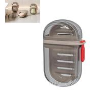 BAWUTZ Étui à Savon de Voyage Portable Avec Couvercle et Couche Drainante - Pour Douche, Salle de Bain, Camping (1PC, Schwarz)