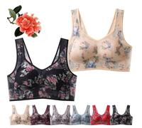 BAWUTZ Soutien-Gorge Confort rafraîchissant en Soie glacée, Soutien-Gorge correcteur de Posture pour Personnes âgées, Soutien-Gorge Bralette Push-up Confortable sans Armatures (F+S,L)