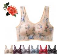 BAWUTZ Soutien-Gorge Confort rafraîchissant en Soie glacée, Soutien-Gorge correcteur de Posture pour Personnes âgées, Soutien-Gorge Bralette Push-up Confortable sans Armatures (Farbe,M)