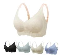 BAWUTZ Soutien-Gorge modelant en Gel Elrosoy, Soutien-Gorge modelant en Gel, Soutien-Gorge correcteur de Posture, Soutien-Gorge Push-up sans Fil, Confortable et Respirant pour Femme (Sekt,M)