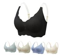 BAWUTZ Soutien-Gorge modelant en Gel Elrosoy, Soutien-Gorge modelant en Gel, Soutien-Gorge correcteur de Posture, Soutien-Gorge Push-up sans Fil, Confortable et Respirant pour Femme (Schwarz,XXL)