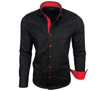 Baxboy B-500 Chemise à manches longues pour homme - Noir - L