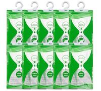 Baxcdyswe 10 Pièces Absorbeur d'Humidité Placard, 100g Sachet Anti Humidité, Sac Déshumidification Suspendu, Moisissure Anti Déshydratant Résistant L'Humidité, Voiture Déshumidificateur Armoire Moistu