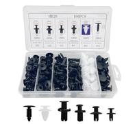 Baxcdyswe 100 Pièces Clips De Fixation Voiture, 6 Taille Rivet Plastique, Pieces Auto, Clips Voiture, Agrafe Carrosserie pour Pare-Chocs Porte de Voiture Fender Push Kit de Remplacement