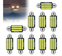 Baxcdyswe 10PCS Ampoule LED Voiture, 12 V Canbus Sans Erreur Ampoule LED pour Intérieur Dome Light Map Light Plaque de Courtoisie, 3014 Chipsets Ampoules LED, CW5 Voiture, Lumières Intérieures Blanc