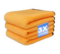 Baxcdyswe 3PCS Chiffon Microfibre, 40 x 60 cm Kit Nettoyage Voiture, Super Absorbantes, Nettoyage Professionnel Lavette Microfibre Nenette Voiture, Serviette Microfibre Voiture pour Entretien Peinture