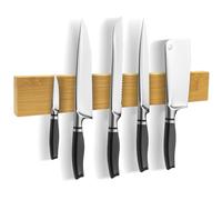 Baxcdyswe 40cm Porte Couteau, Porte Couteaux Aimanté, Barre Magnetique, Porte Couteaux de Cuisine, Aimant Couteau Mural Support, Extra-Fort Aimant pour une Cuisine Bien Rangée