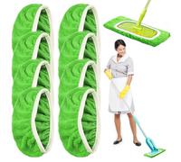 Baxcdyswe 8 Pièces Lingettes Reutilisable pour Swiffer Lingettes Humides, Housse de Rechange pour Utilisation Humide et Sèche Recharge, Lavables Mop de Chiffons de Rechange en Microfibre