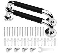 Baxcdyswe Barre d'Appui WC, 30cm Lot de 2 Antidérapante Barre d'Appui de Salle de Bain, Barres Douche Baignoire Main Courante Inoxydable Maintien Poignée Douche Âgées/Handicapées/Enfants/Enceinte